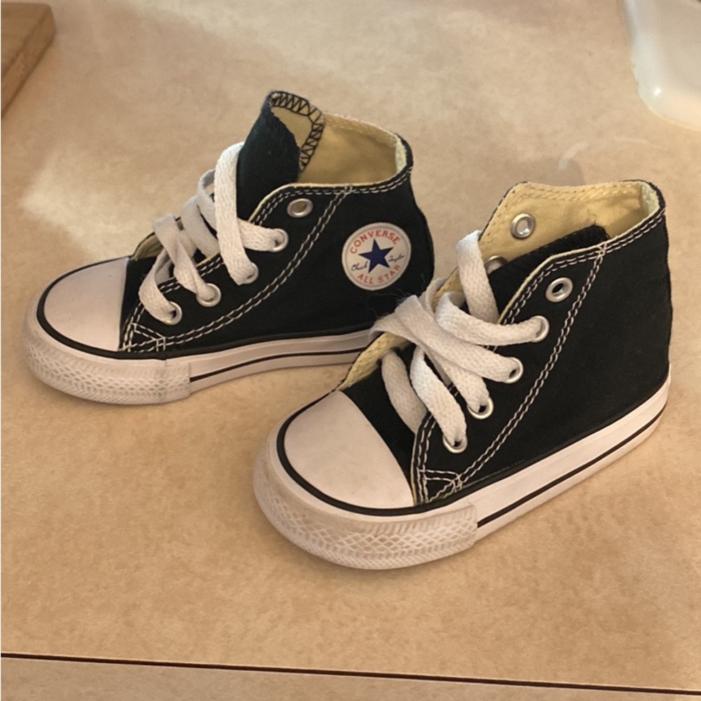 Black high top toddler converse